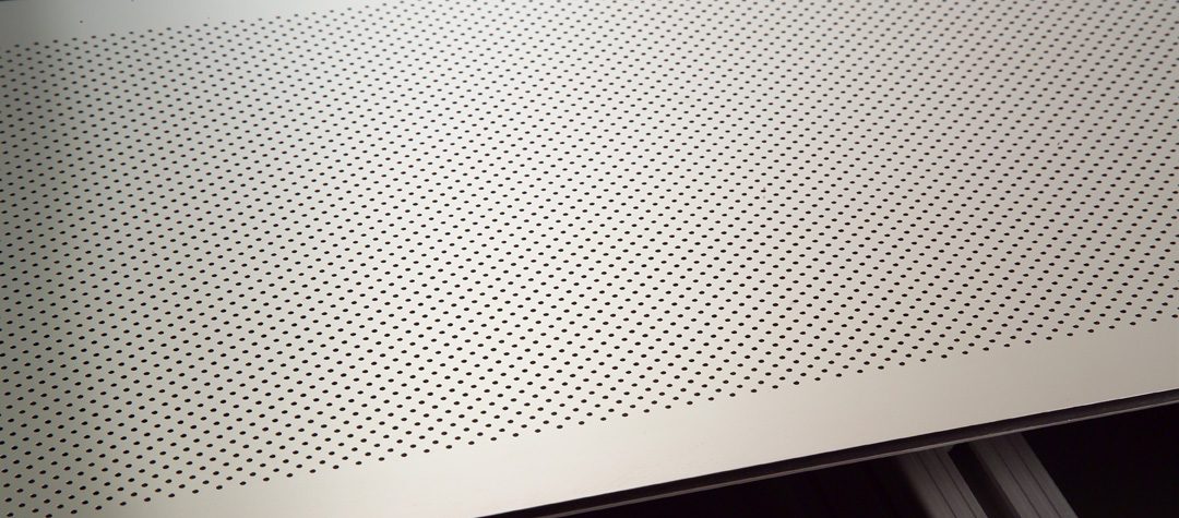 A perforated metal belt